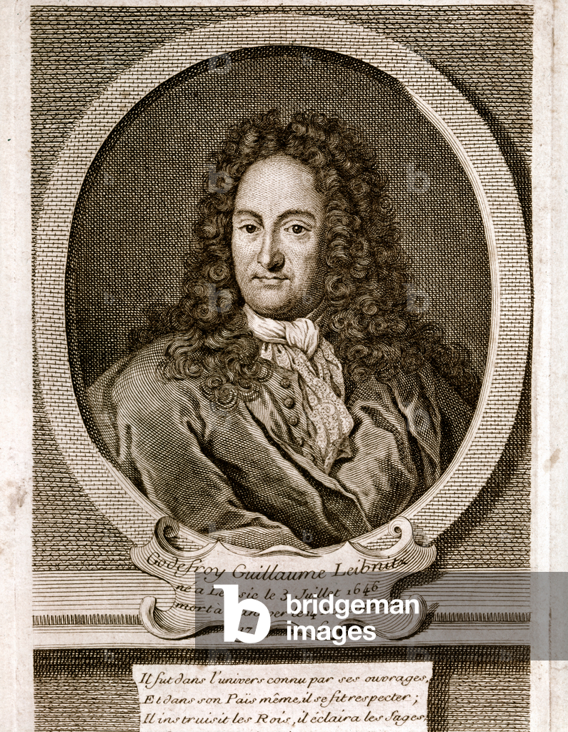 Porträt von Gottfried Wilhelm von Leibniz (Radierung)