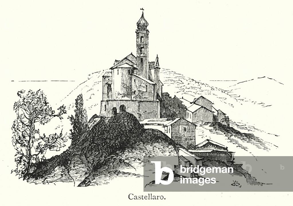 Immagine di Stampa "Castellaro (litografia)" di English School