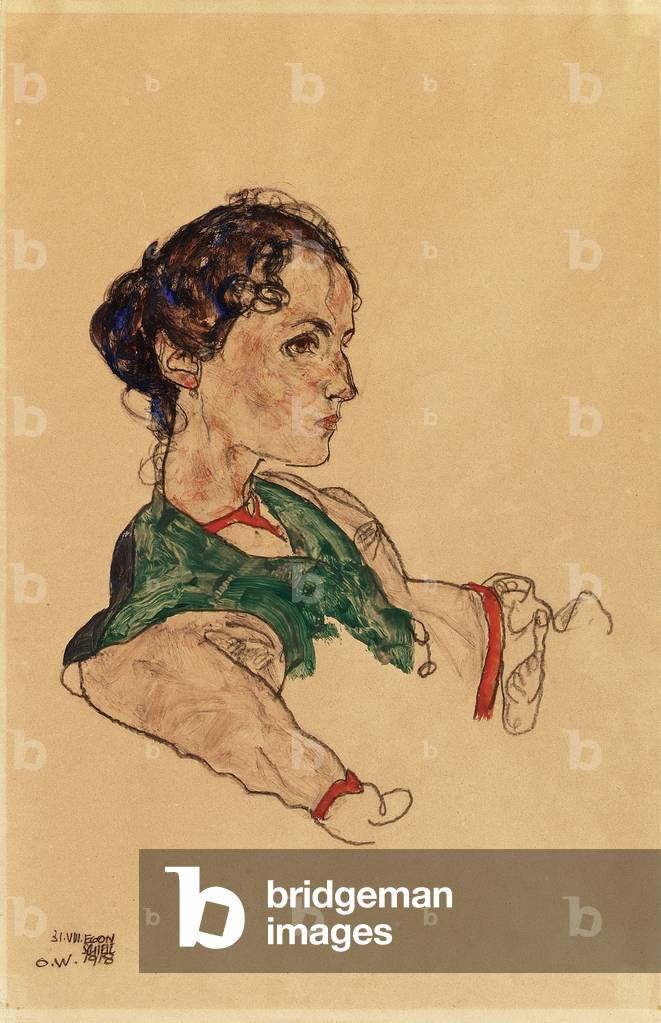 "Ritratto dell'artista Silvia Koller", 1918 di Egon Schiele