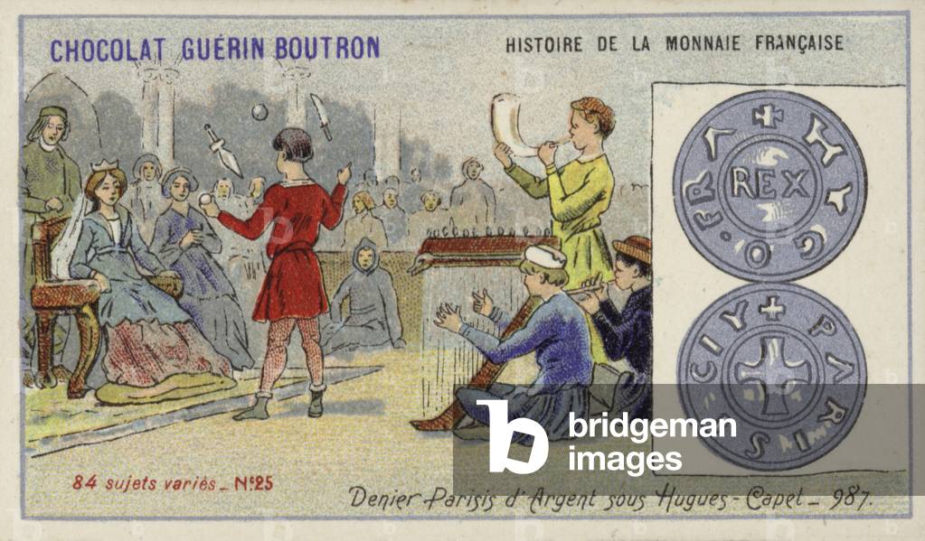 Image of Silver denier parisis of the reign of Hugh Capet, 987 by