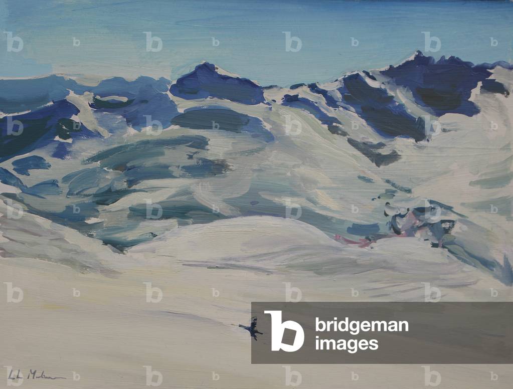 Costa Brune, Meribel, 2016 (olio su tavola)