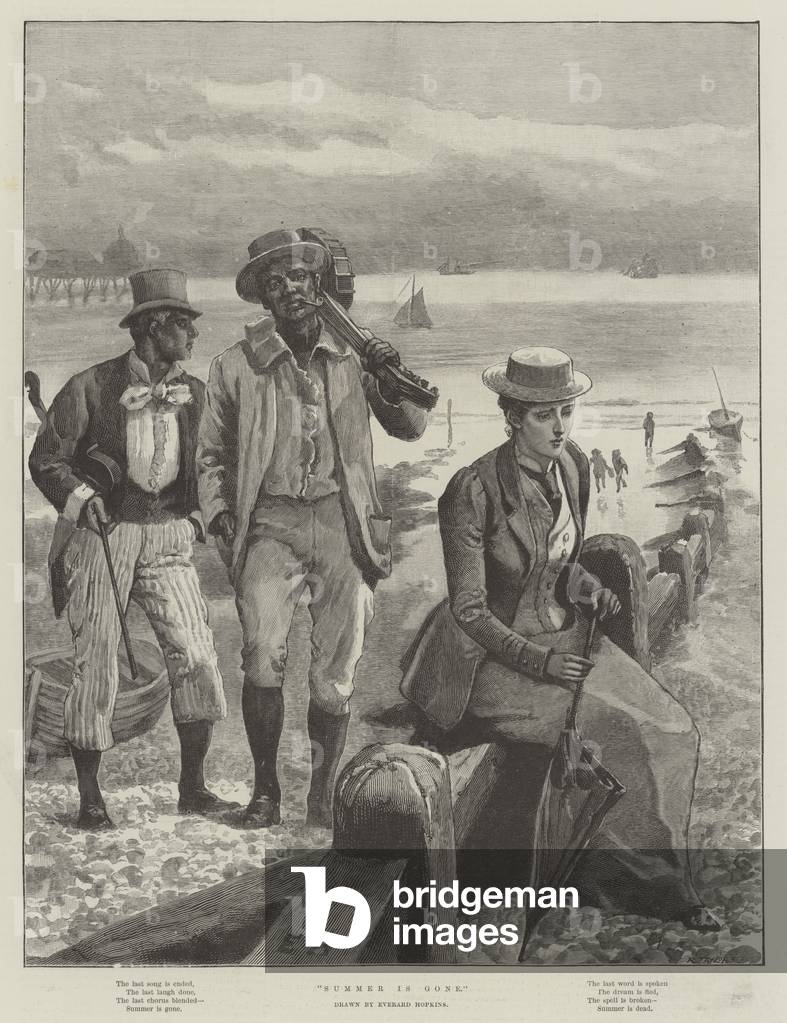 Summer is gone (engraving) by Everard Hopkins, b/w