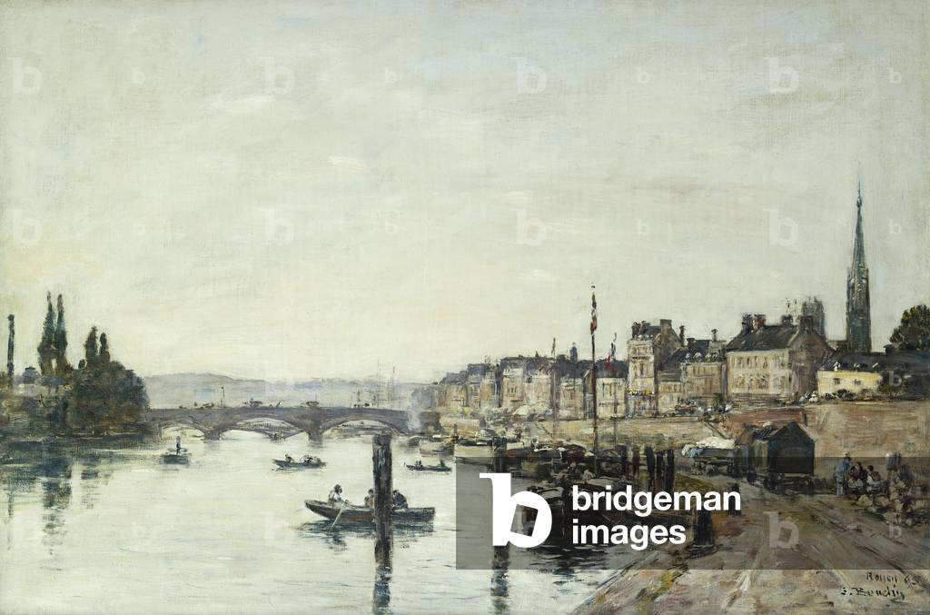 Rouen; La Seine et le Pont Corneill, 1895 (öl auf leinwand)