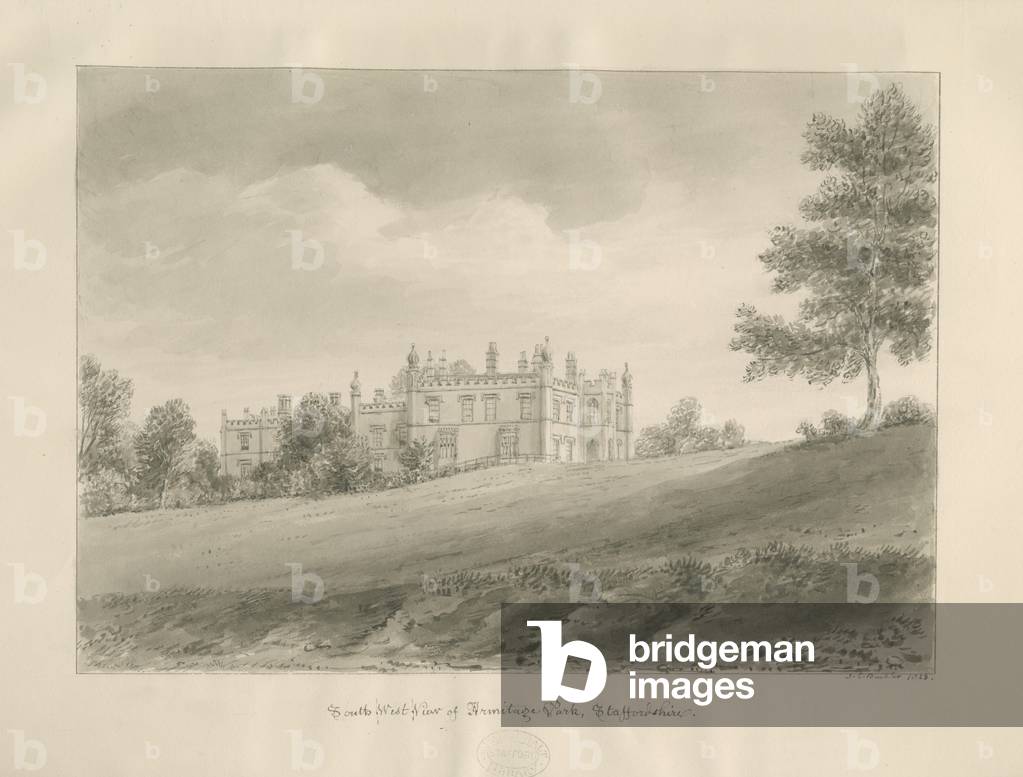 Immagine di Disegno "Armitage Park: disegno di seppia" 1823 di John Chessell Buckler