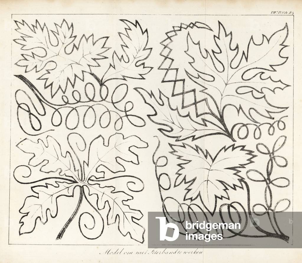 Leaf patterns for needlework by Netherlandish Artist
