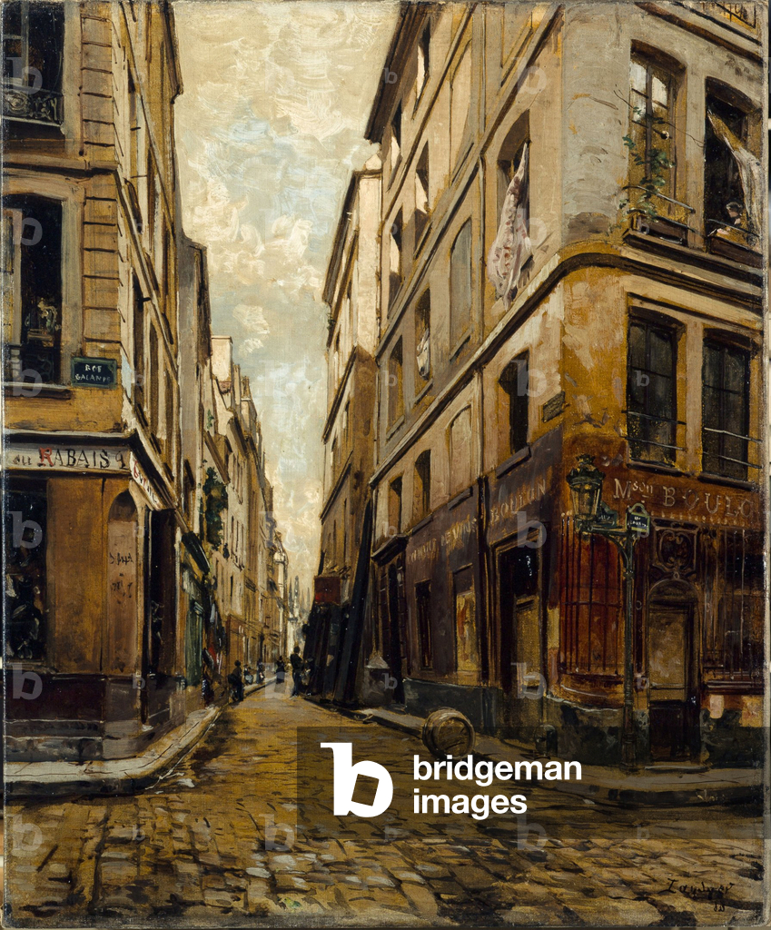 Bild von Gemälde "Rue de l'Hôtel-Colbert" 1888 von Emmanuel Lansyer