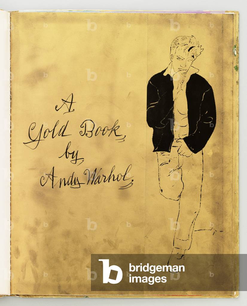 Image of A Gold Book, 1957 (litho with hand colouring on gold by 