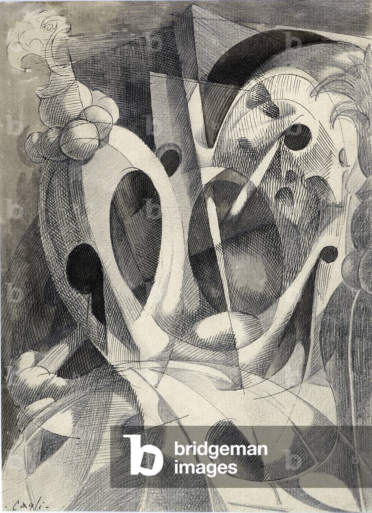 Image of Drawing depicting The outraged song 1946 by Corrado Cagli
