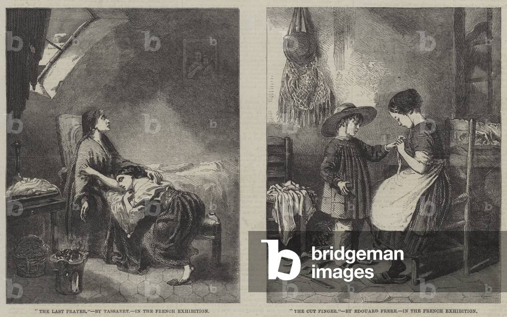 Arts of the French Exhibition (engraving) by English Artist, b/w