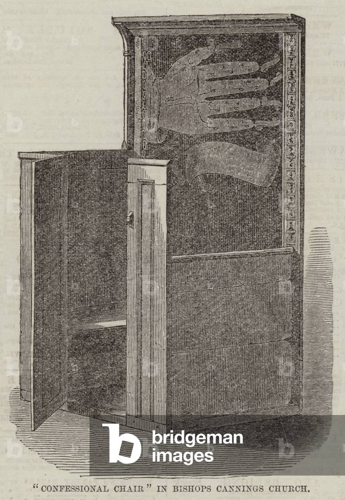 «Cattedra Confessionale» nella Chiesa Vescovi Canning (incisione)