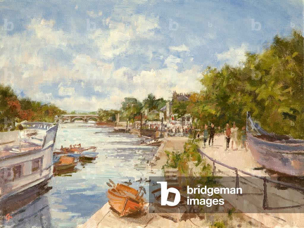 The Thames at Richmond, 2012 (oil on canvas)