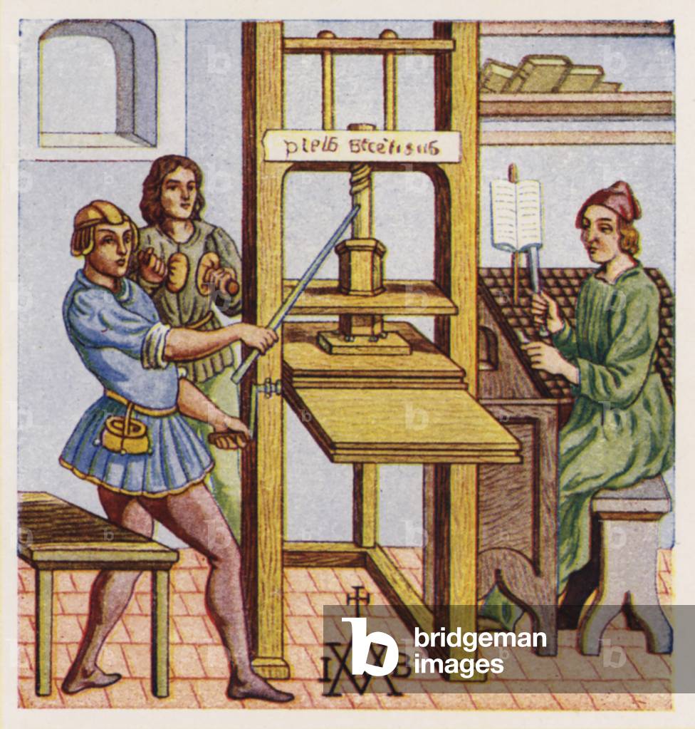 Presse à imprimer (lithographie couleur)