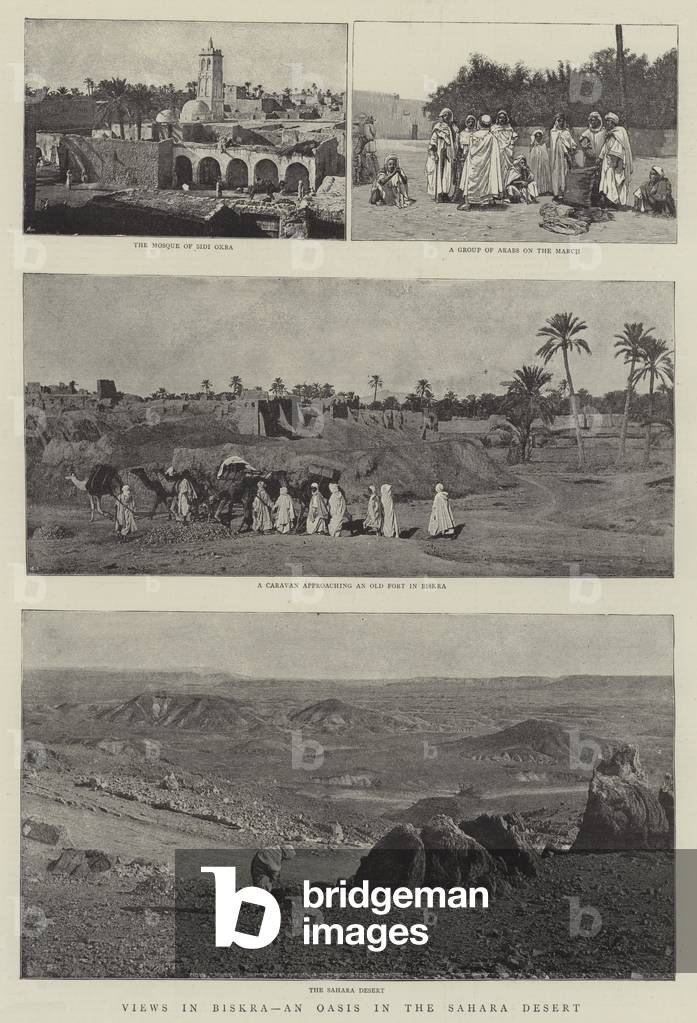 Immagine di Stampa "Vedute a Biskra" di English photographer, b/w