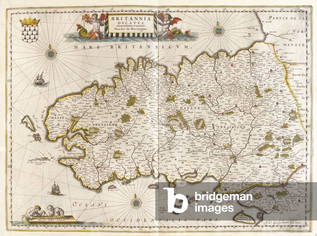 Bild von Karte & Plan "Bretagne" 1645 von Willem Blaeu