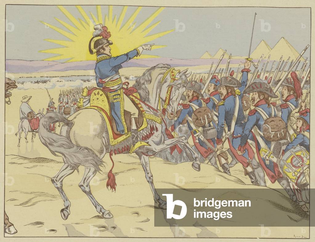 "Napoleone ispirando le sue truppe alla battaglia delle Piramidi" di Jacques Job