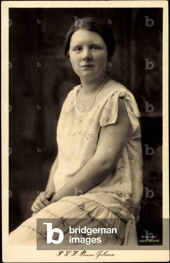 Ak H.K.H. Prinses Juliana, Principessa Juliana dei Paesi Bassi (foto in b/n)
