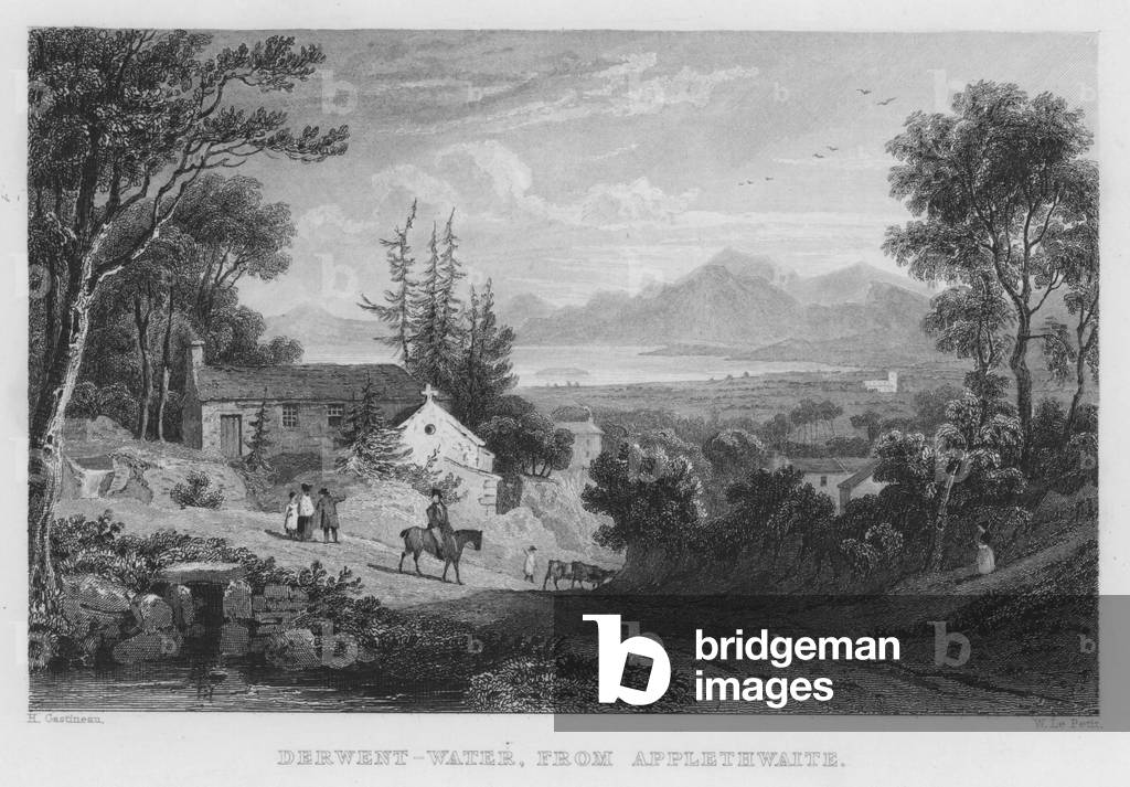 Derwent Water, from Applethwaite (engraving)