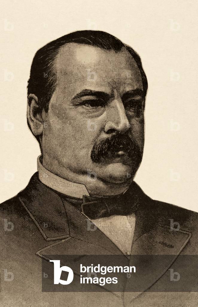 Grover Cleveland (1837-1908). Gravur.
