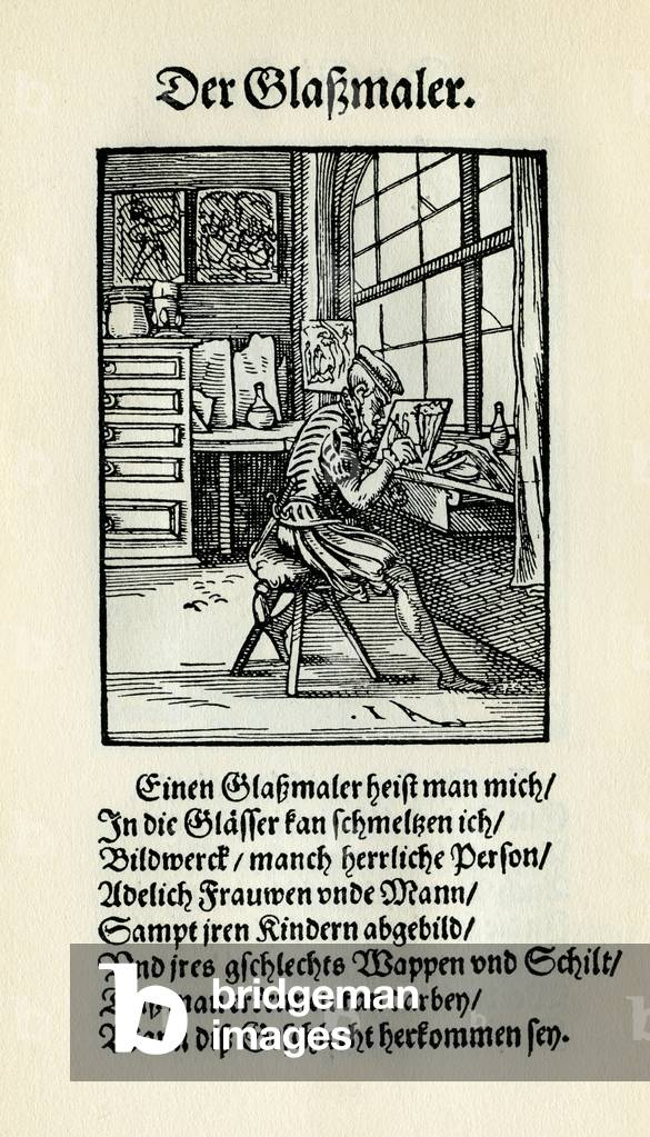 Bild von Gravur "Glasmaler" von Jost Amman