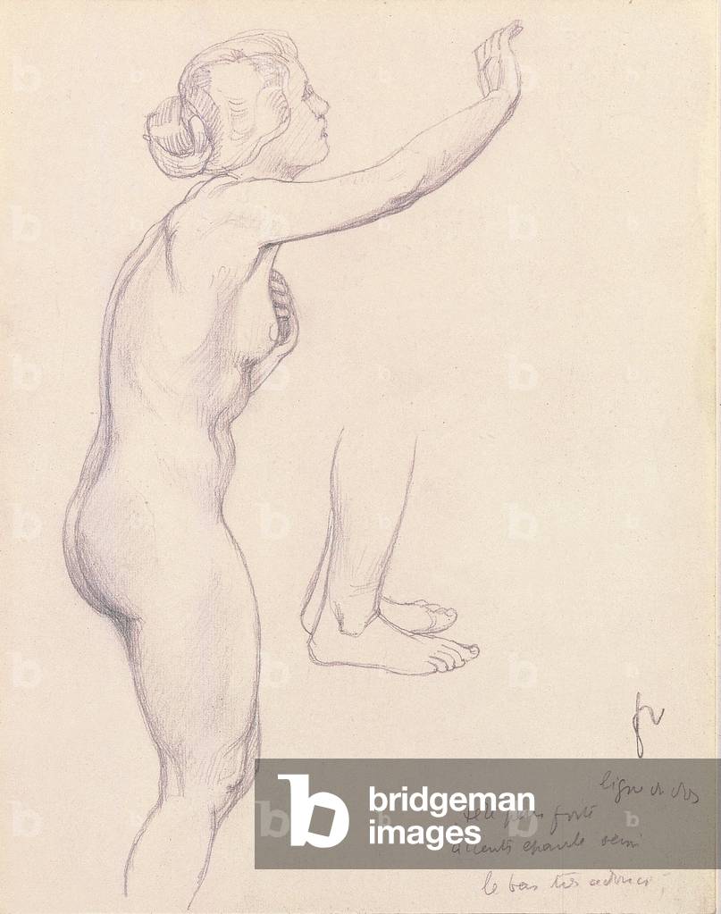 Studio per Perseo e Andromeda, 1918 (matita su carta)