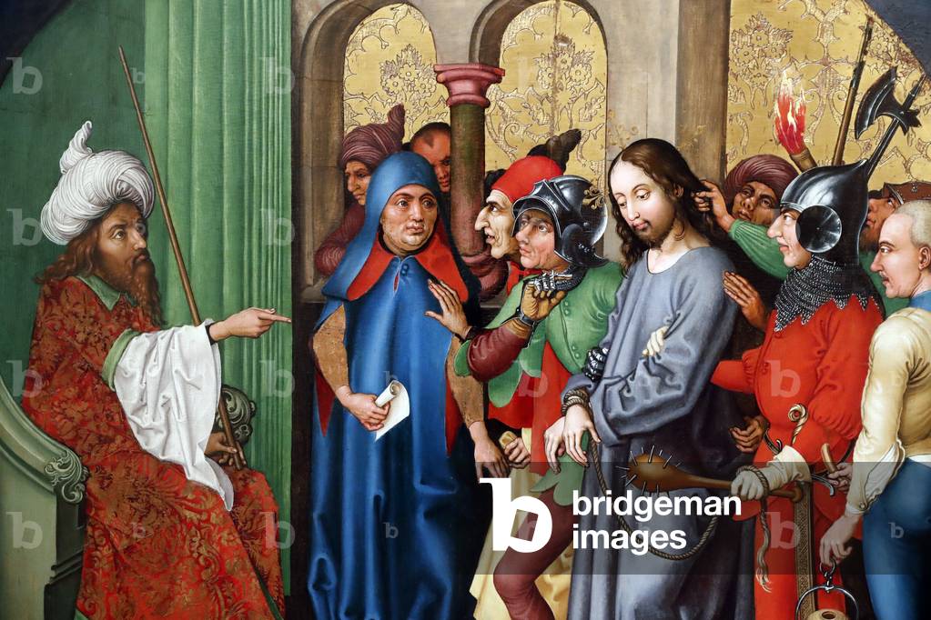 Immagine di Dipinto "Gesù è condannato dal Sinedrio (olio su tavola)" di Martin Schongauer