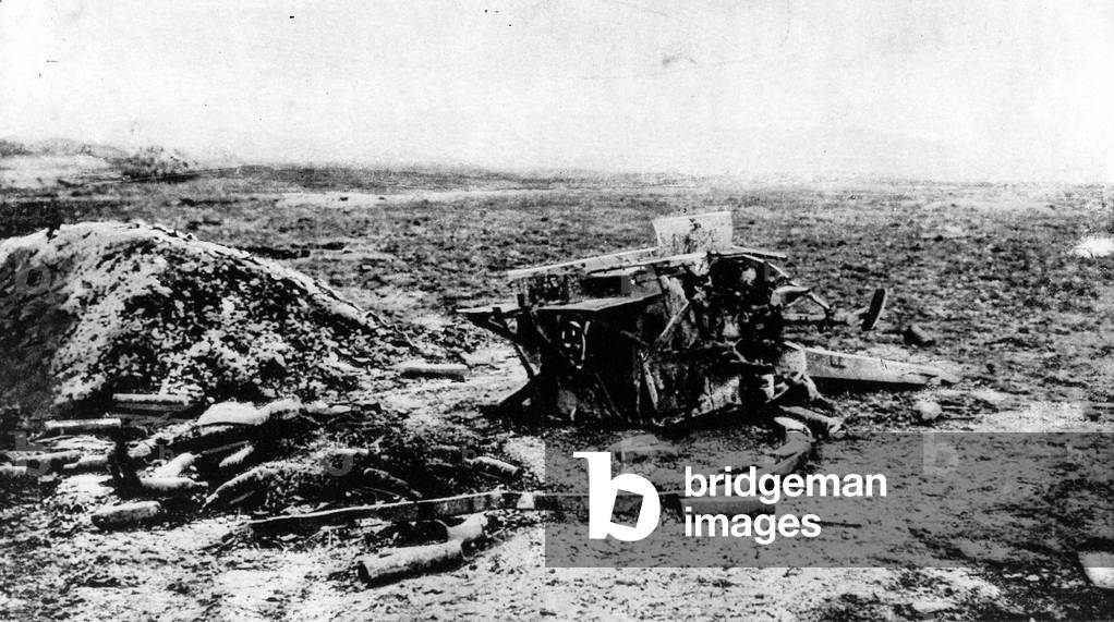 Immagine di Stampa "La pistola di una batteria completamente distrutta durante il terribile bombardamento", 19
