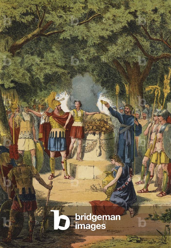 Der Eid von Hannibal, 3. Jahrhundert v. Chr. (chromolitho)