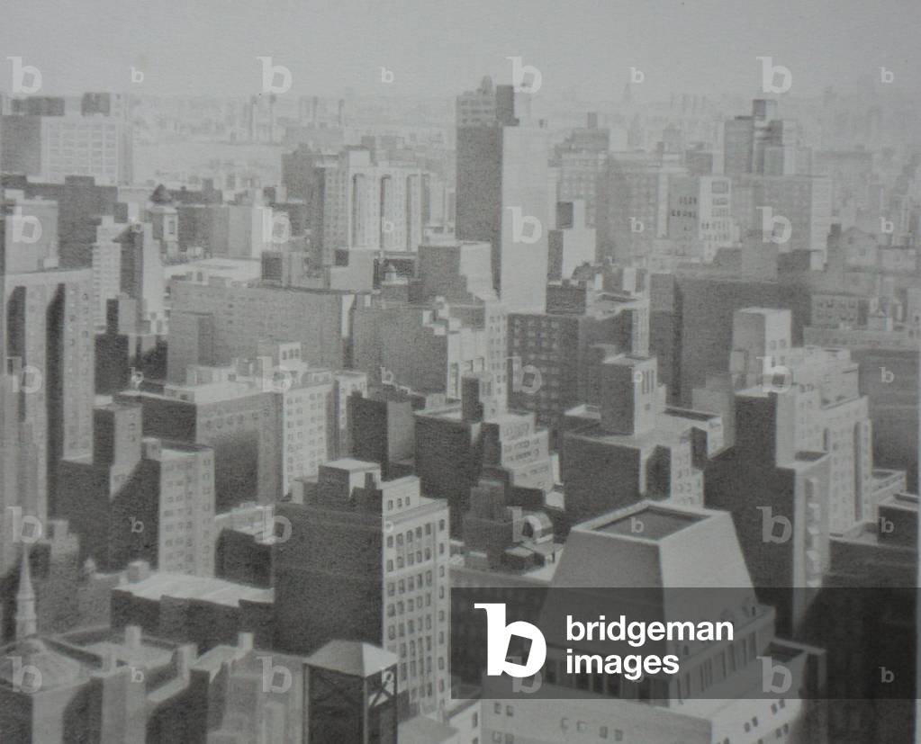 Vista dal 36° piano, 2009 (grafite su carta)