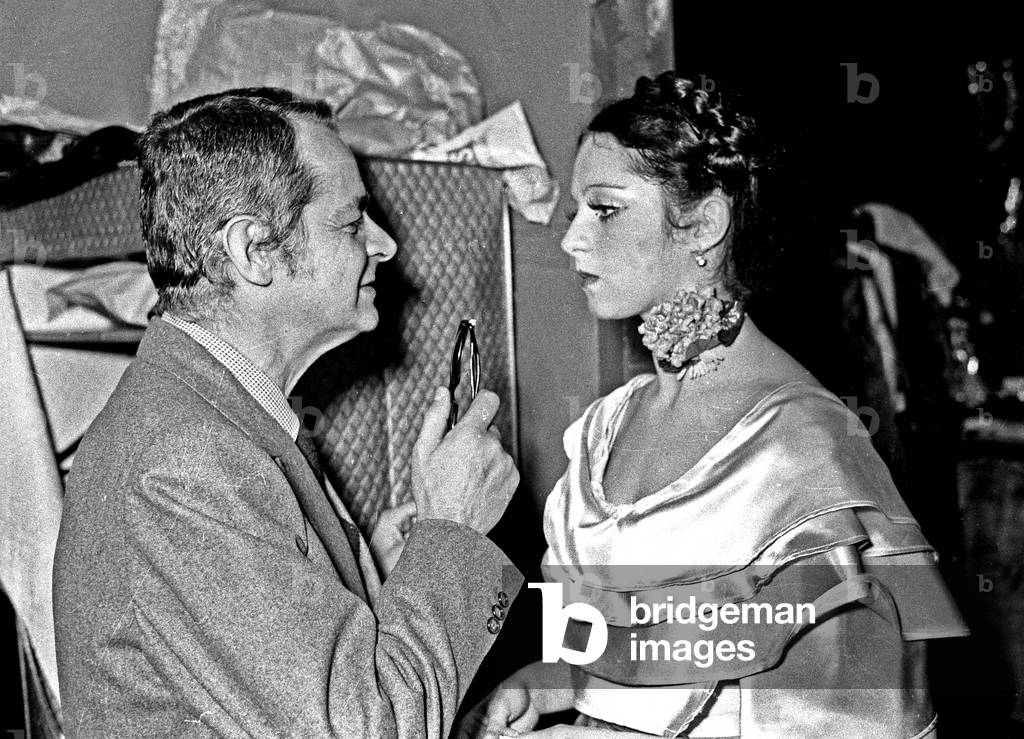 Serge Reggiani e sua figlia Carine, 27 dicembre 1973 (foto)