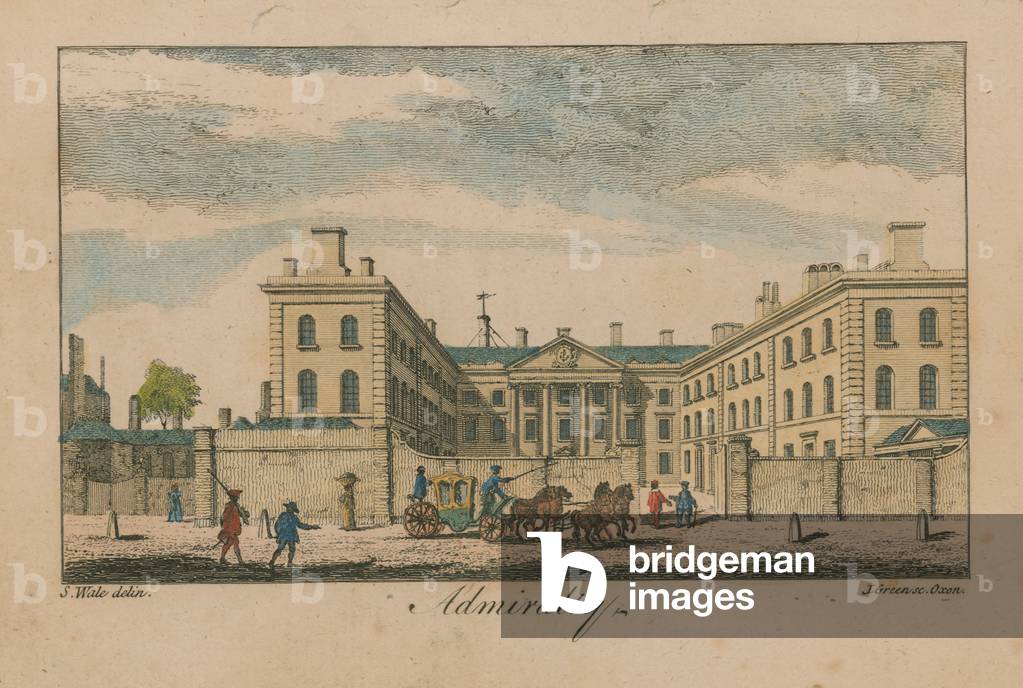 Vista generale di The Ammiragliato (incisione colorata)