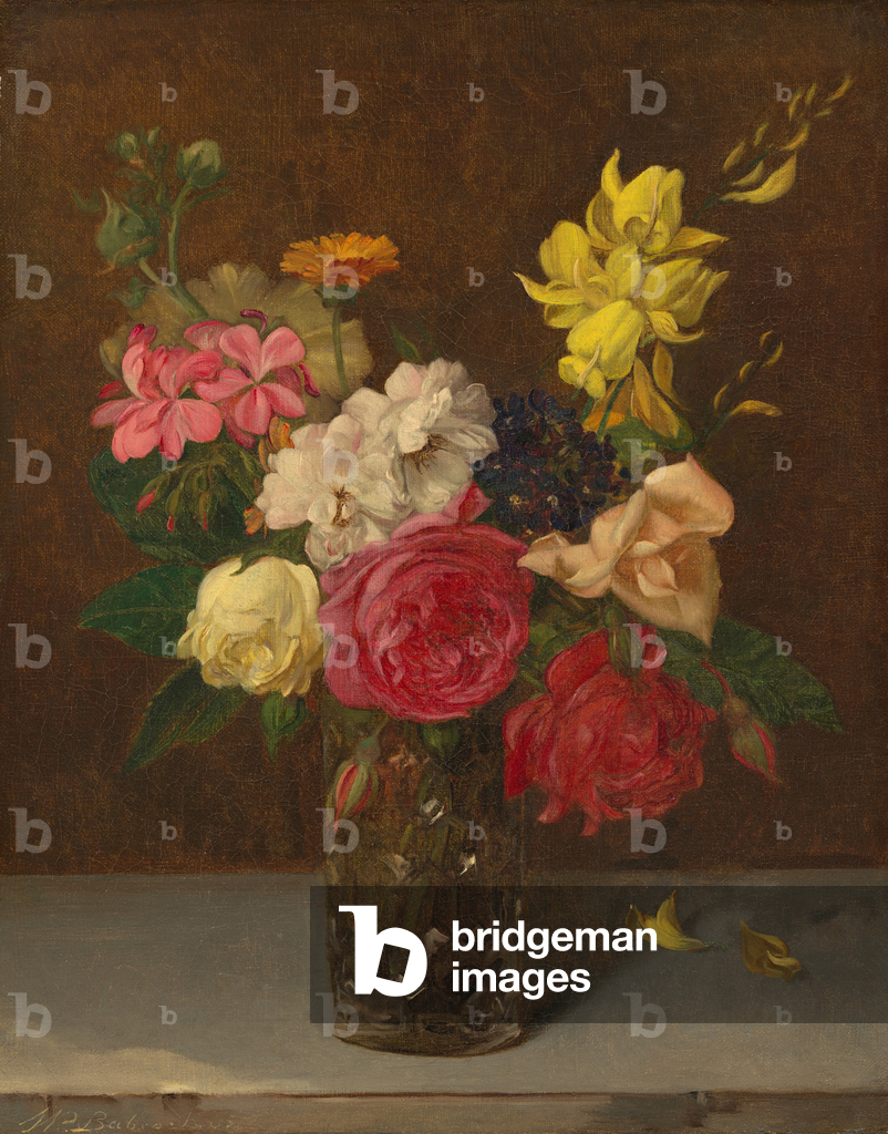 Immagine di Dipinto "Fiori in un vaso di vetro tagliato" 185 di William Perkins Babcock