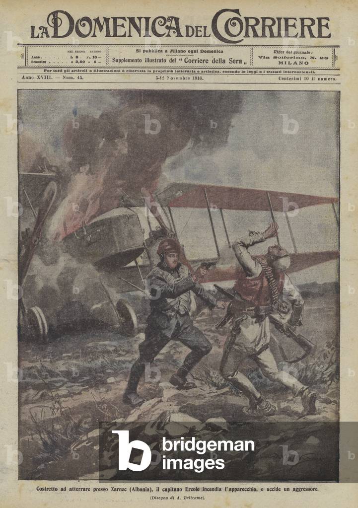 "Costretto ad atterrare presso Zarnec (Albania)" di Achille Beltrame