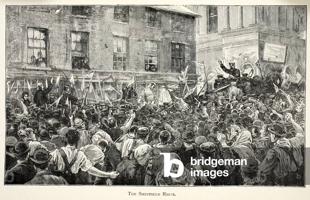 The Sheffield Riots (incisione)