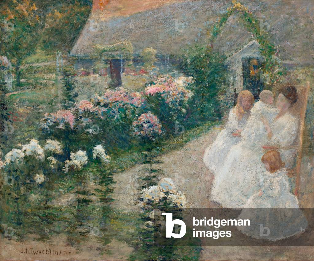 Bild von Gemälde "Auf der Terrasse" 1890 von John Henry Twachtman