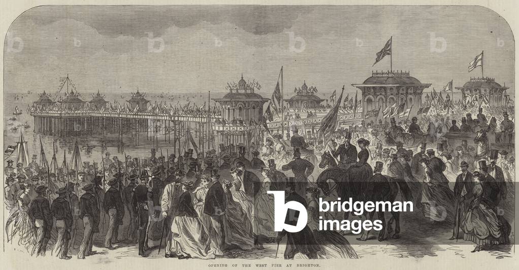 Opening of the West Pier at Brighton (engraving)