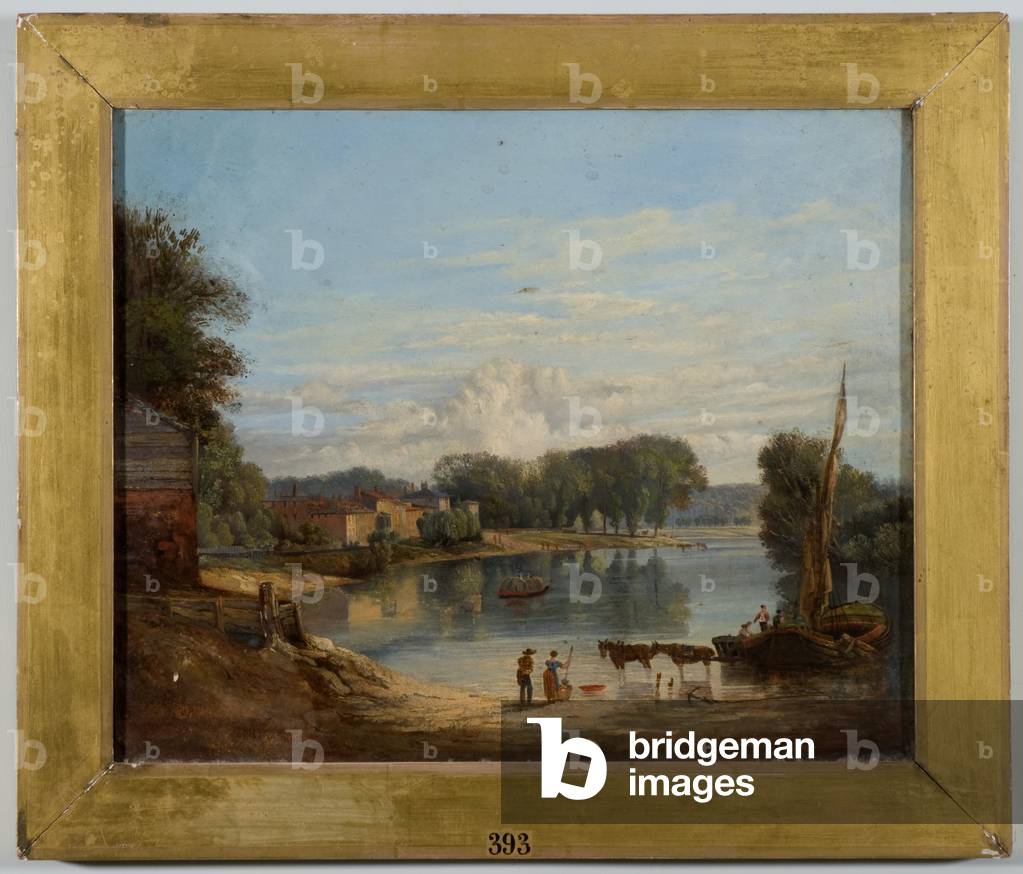 Veduta del Tamigi a Twickenham (olio su pannello)