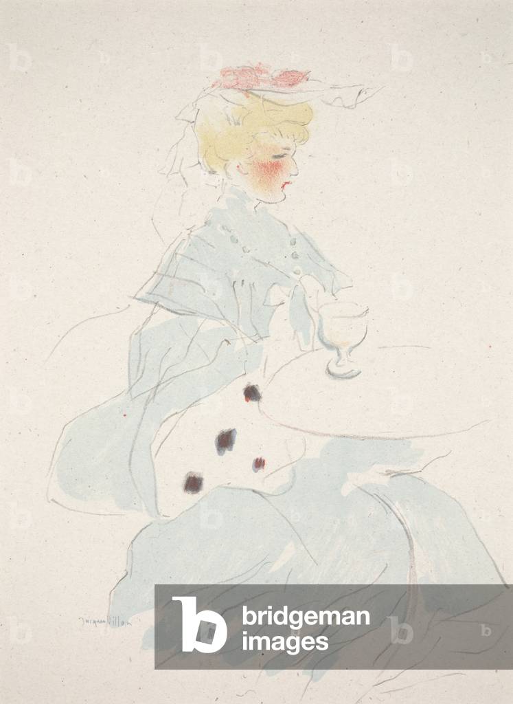 Femme dans un café, 1907 (litho en couleurs)