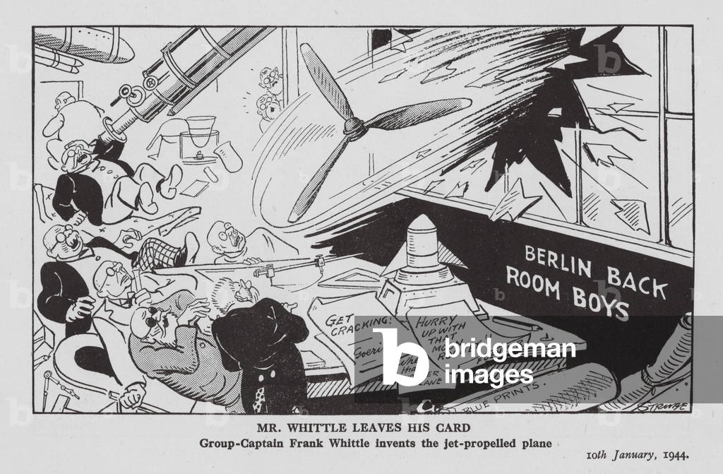 Strube WW2 Karikatur (Litho)
