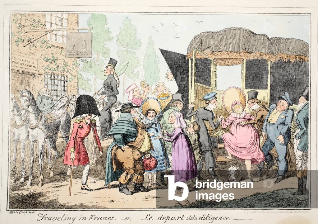 Traveling in France or Le Depart de la Diligence by George Cruikshank
