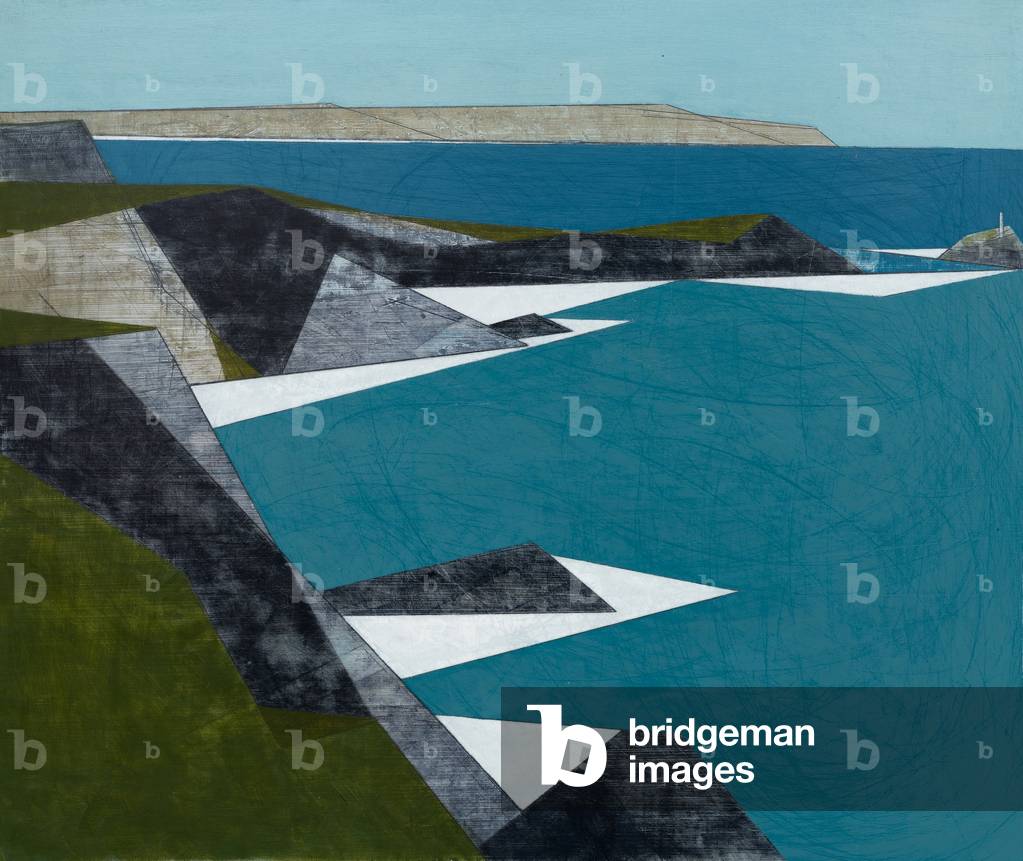 "Punto Godrevy 16 acrilico su tavola 31 x 37 cm" di Vanessa Gardiner