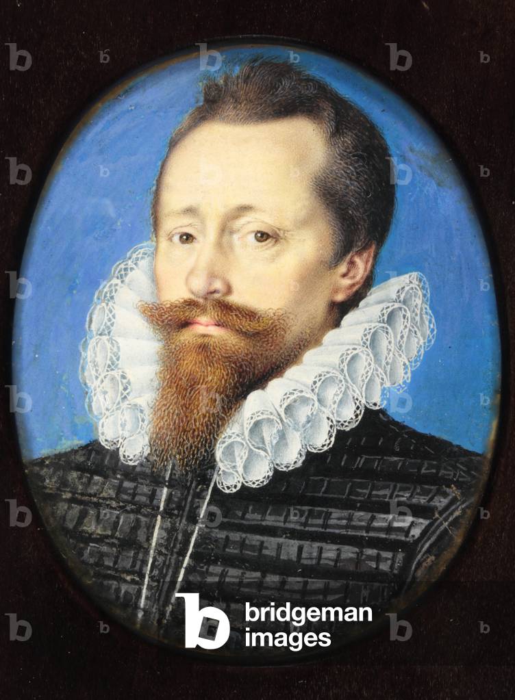 Ein Gentleman, vielleicht Edward Cecil, Viscount Wimbledon (w/c auf Vellum)