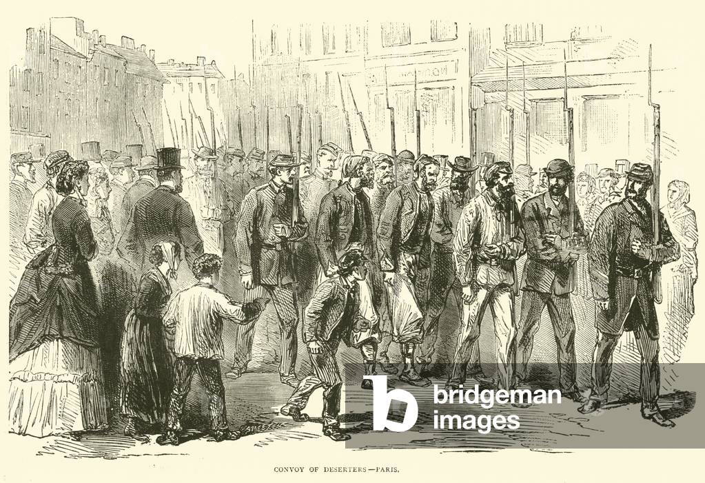 Convoglio di disertori, Parigi, Ottobre 1870 (incisione)