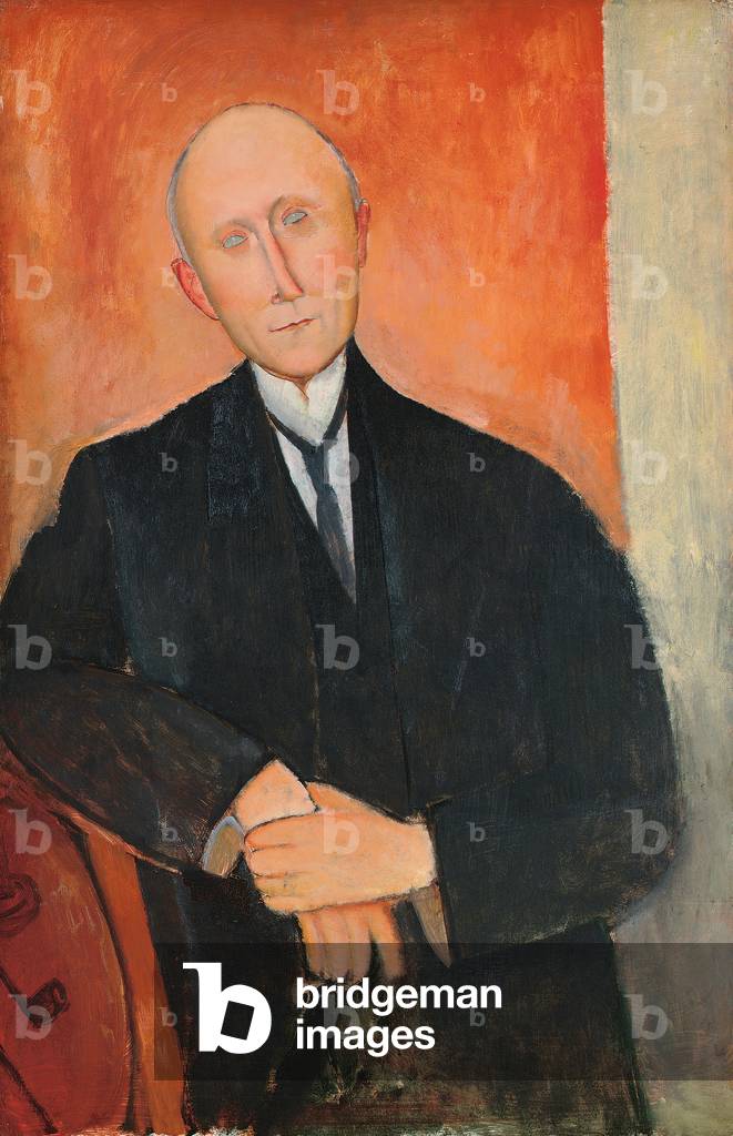 Uomo su sfondo arancione, 1918 (olio su tela)