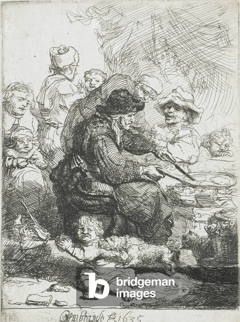 Le fabricant de crêpes, 1635 (gravure)