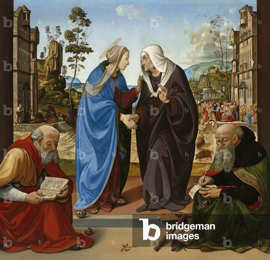 Visita con san Nicola e san Antonio Abate, c. 1490 (olio su tavola)