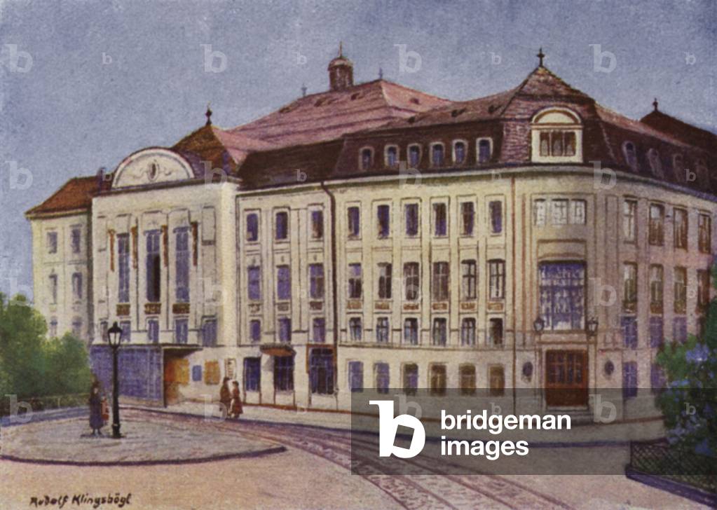 Konzerthaus (colour litho) by Rudolf Klingsbogl