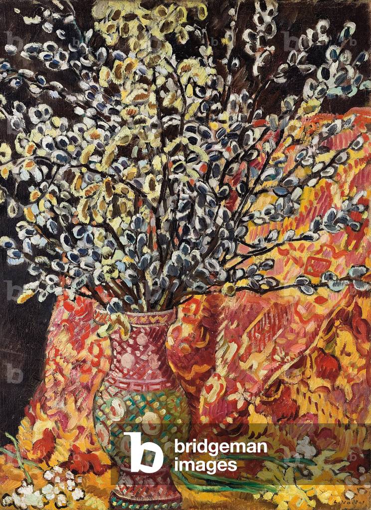 Vase de fleurs (huile sur toile)