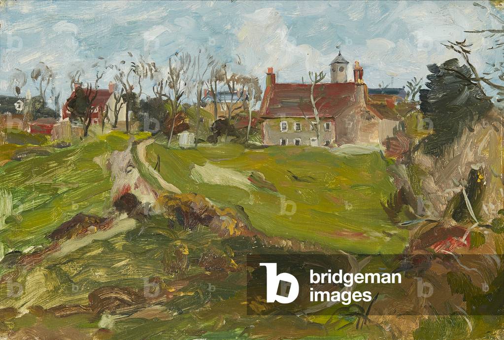 Auf dem Weg zum Dorf (Öl an Bord)