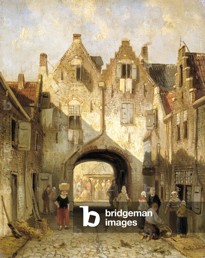 Bild von Gemälde "Das alte Tor" 1850 von Charles-Henri-Joseph Leickert