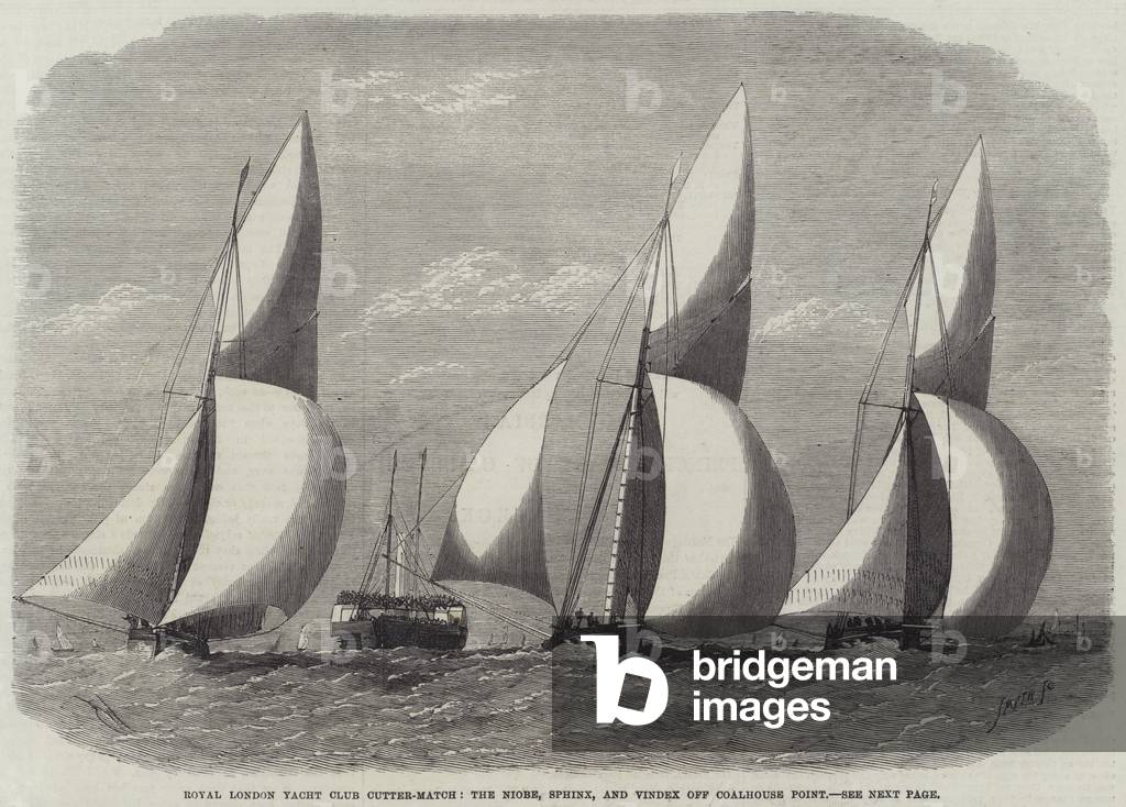 Immagine di Incisione "Royal London Yacht Club Cutter-Match" di Edwin Weedon